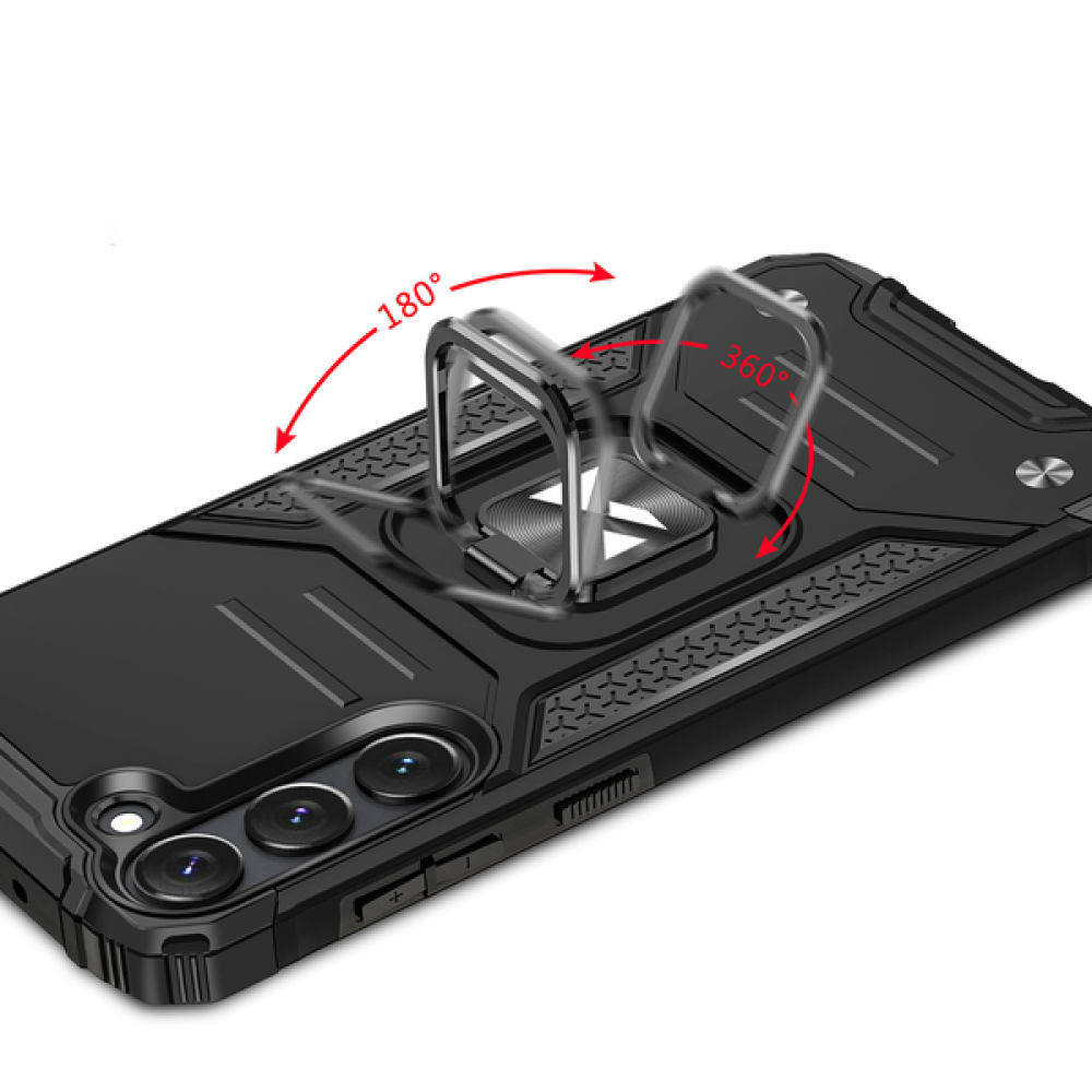 Wozinsky Ring tartós borító Samsung Galaxy S23 készülékhez - fekete