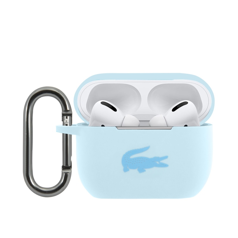 Lacoste Liquid szilikon fényes nyomtatási logó tok AirPods Pro kékhez