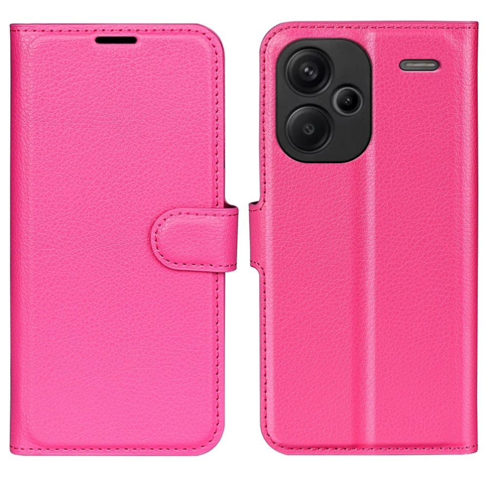 Litchi könyv tok Xiaomi Redmi Note 13 Pro+ 5G - rózsa