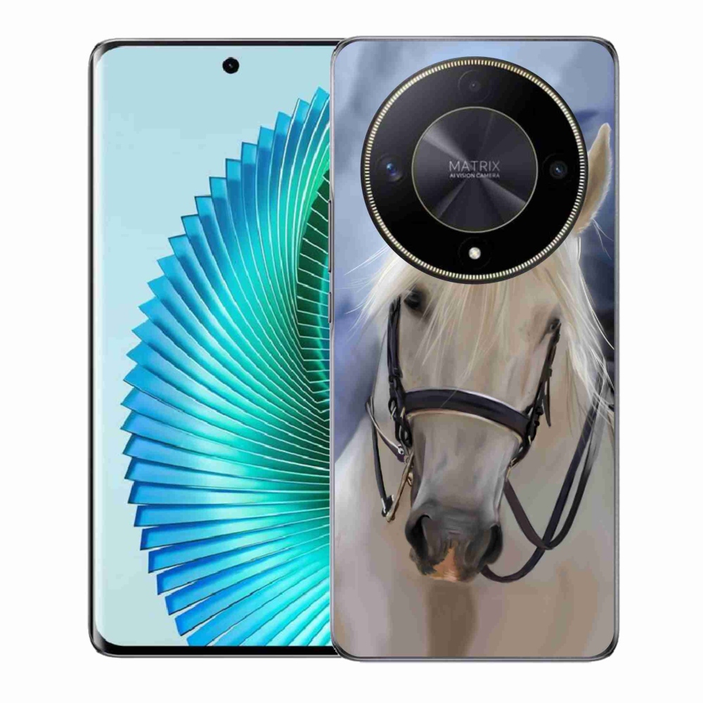 Zselés borítás mmCase a Honor Magic 6 Lite 5G számára - fehér ló