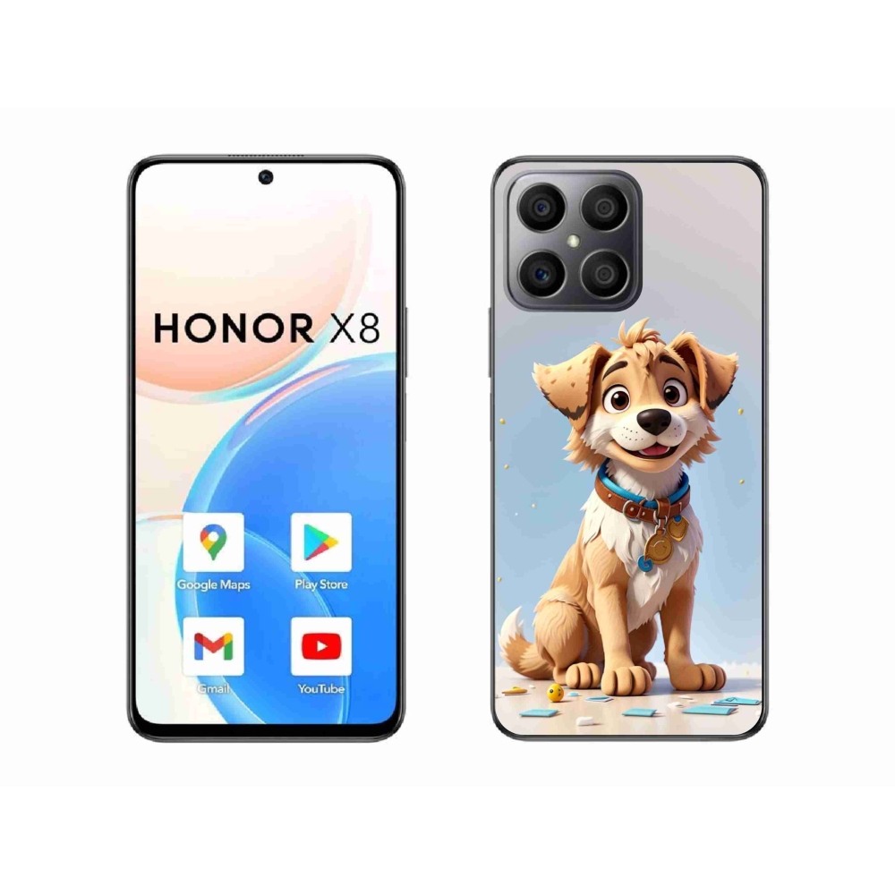Zselés borítás mmCase a Honor X8-hoz - rajzfilm kiskutya
