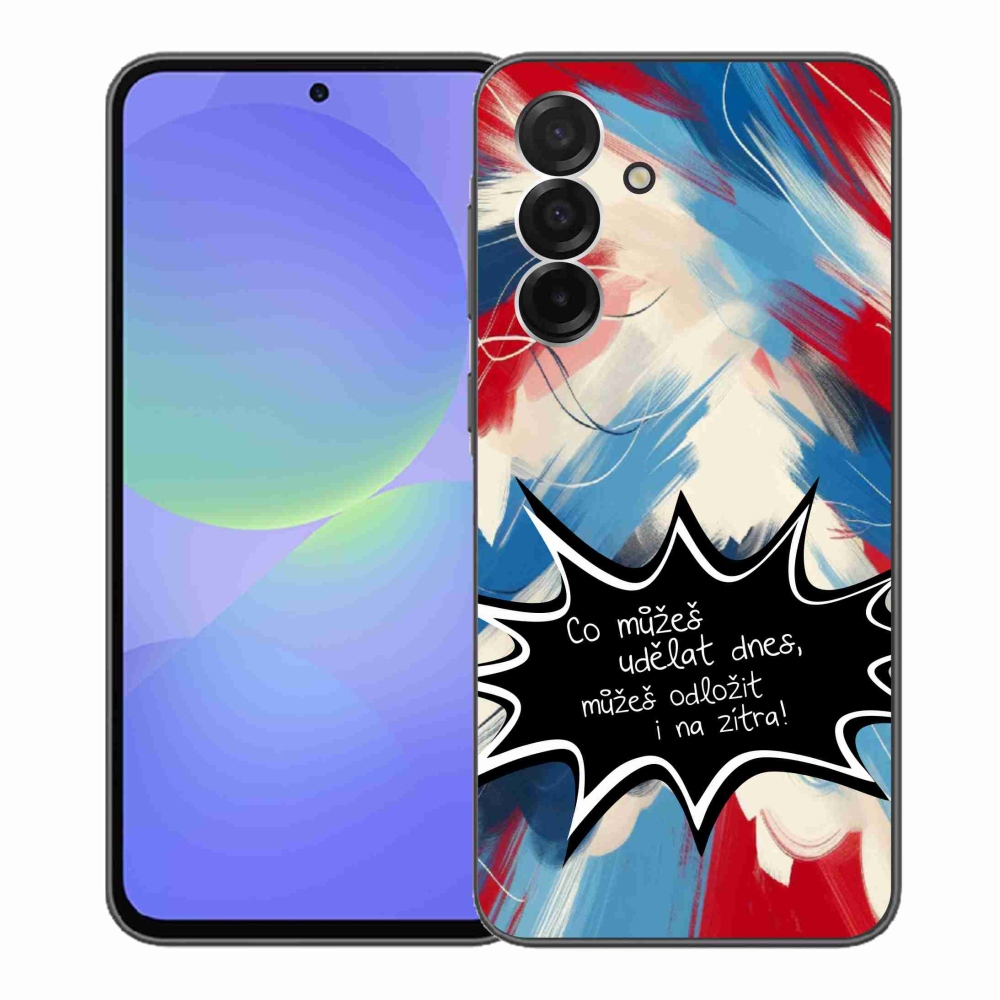 Gél borító mmCase Samsung Galaxy A36 5G - vicces szöveg 9 fekete háttér