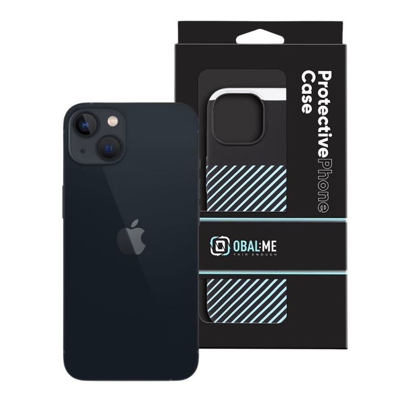 Cover:ME Flossy Stripes Cover for Apple iPhone 13 Fekete/tejkék borító