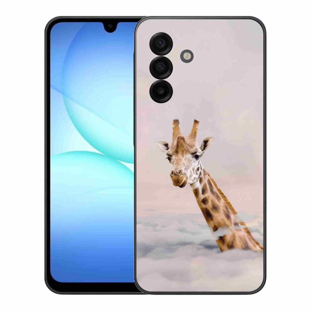 Zselés borítás mmCase Samsung Galaxy A17 5G - zsiráf a felhők között