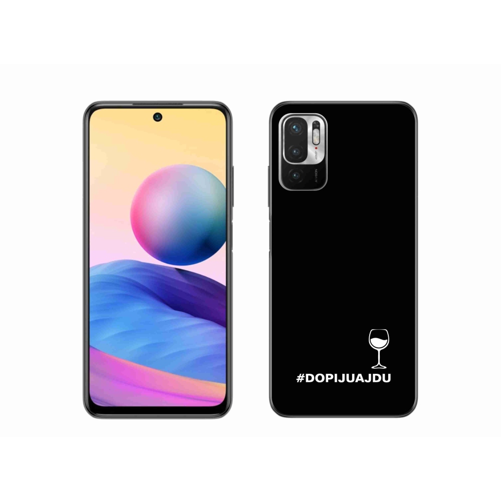 Gél borítás mmCase a Xiaomi Poco M3 Pro/5G számára - bor motívum fekete háttérrel
