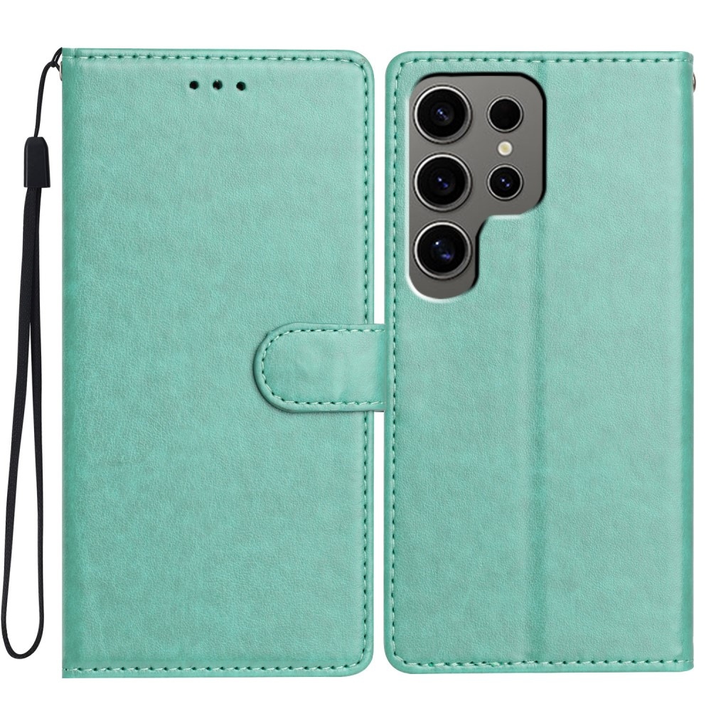 Vérrögök könyv tok Samsung Galaxy S25 Ultra készülékhez - teáskék