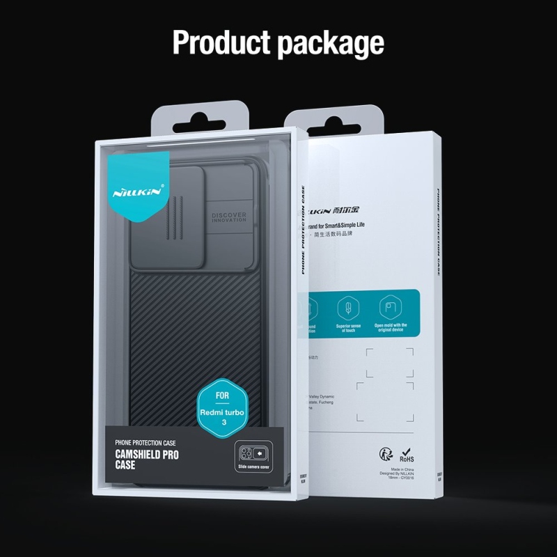 Nillkin CamShield PRO hátlap a Poco F6-hoz Fekete