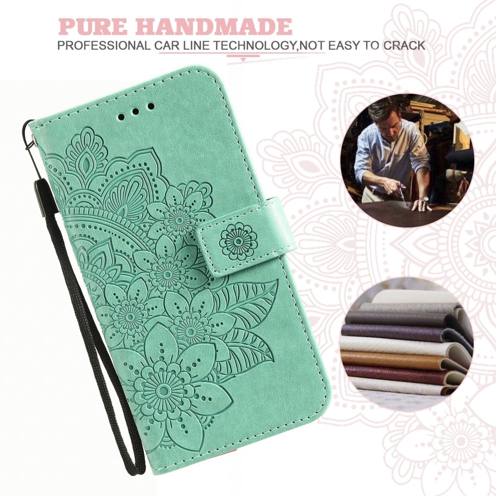 Mandala könyv tok Xiaomi Redmi A3-hoz - teal színű