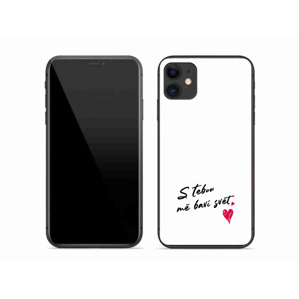 Gél borítás mmCase iPhone 11 készülékhez - szerelmes szöveg 1 fehér háttér