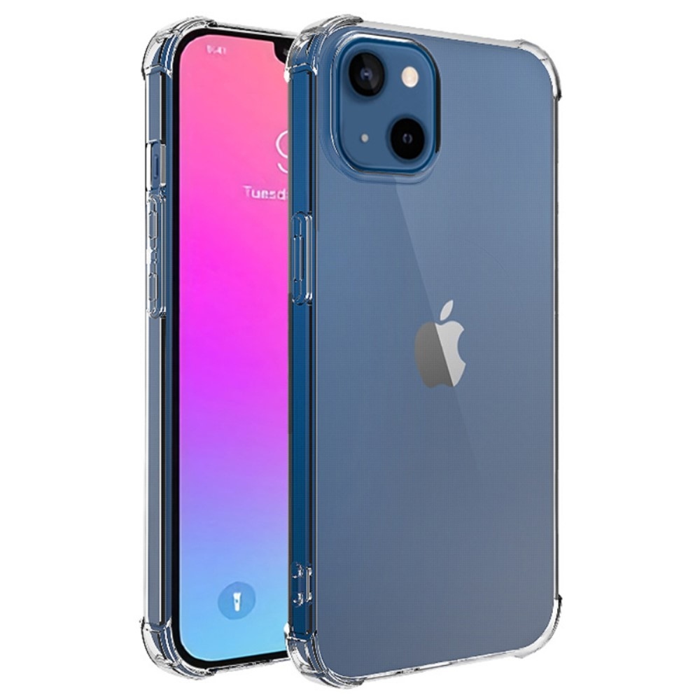 Átlátszó zselés tok megerősített sarkokkal iPhone 15 Plus készülékhez - átlátszó