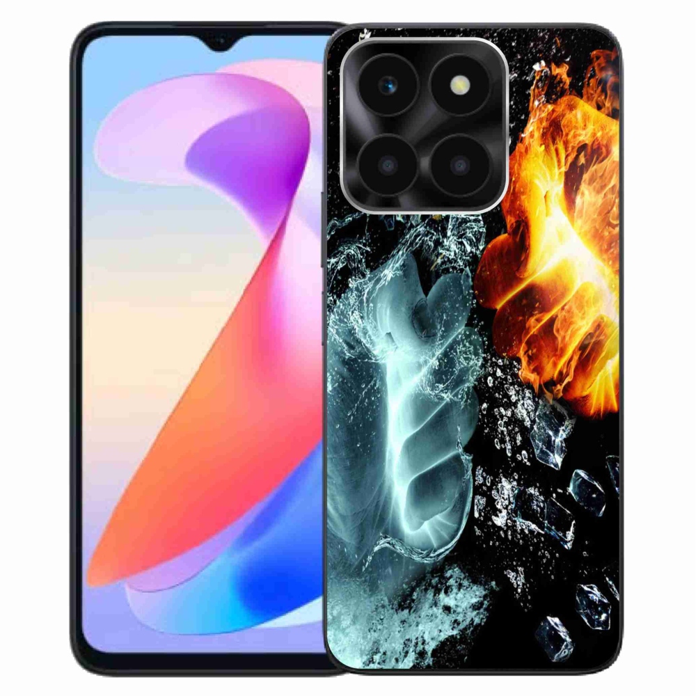 Zselés borítás mmCase a Honor X6a számára - víz és tűz