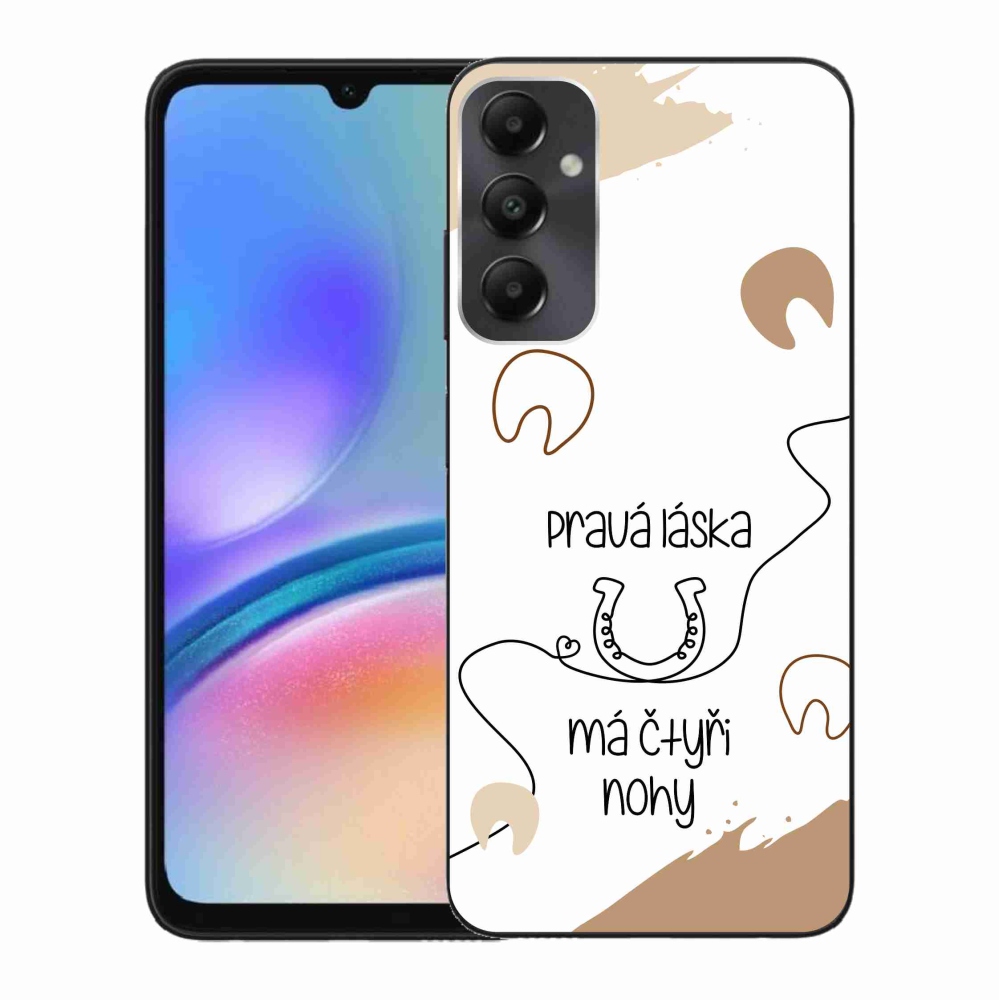 Gél borítás mmCase Samsung Galaxy A05s készülékhez - ló motívum fehér háttér