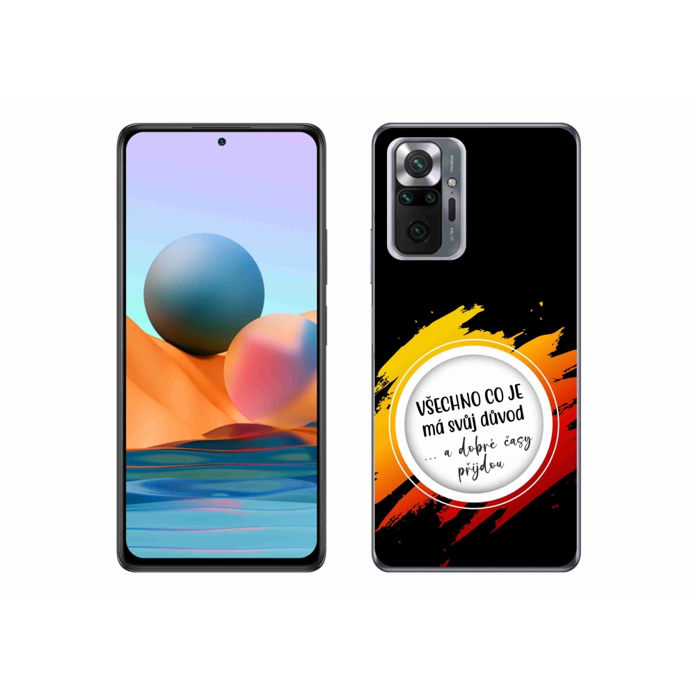 Gél borítás mmCase a Xiaomi Redmi Note 10 Pro készülékhez - idézet 3 fekete háttér