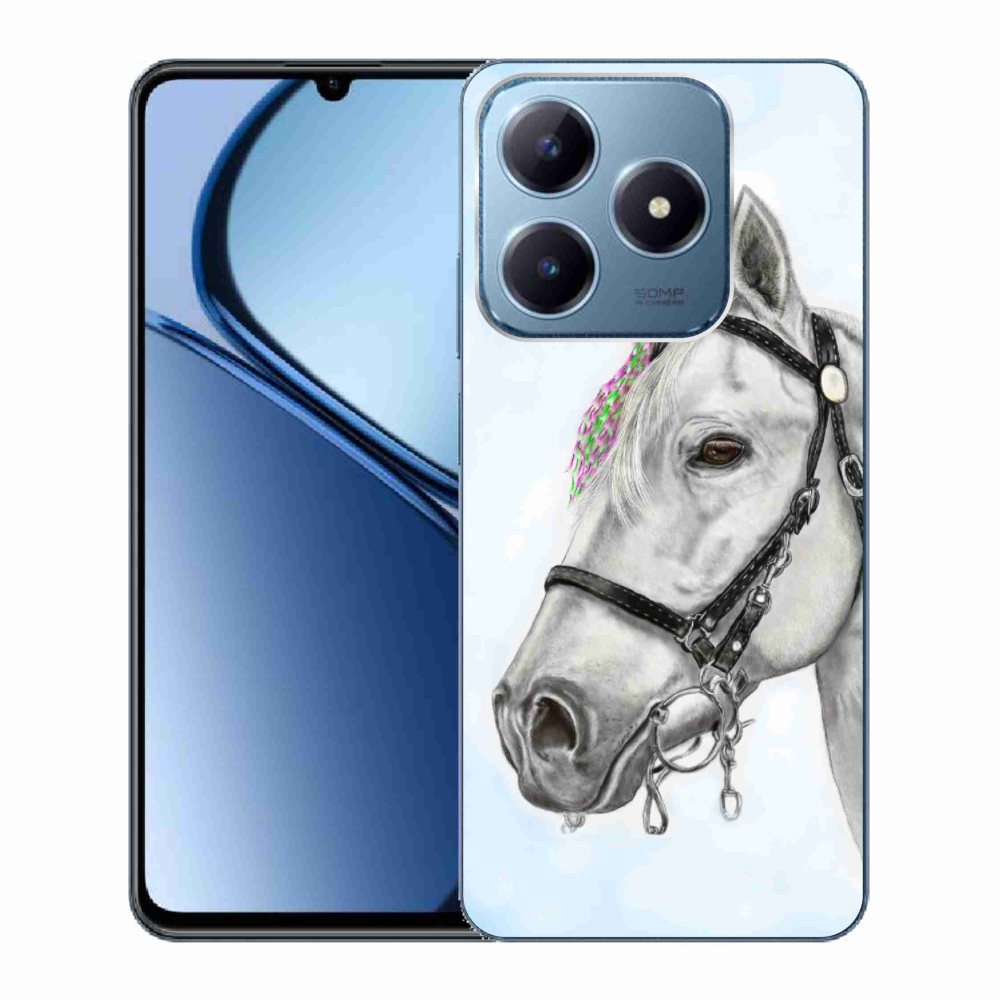 Zselés tok mmCase a Realme C63 készülékhez - fehér ló 1