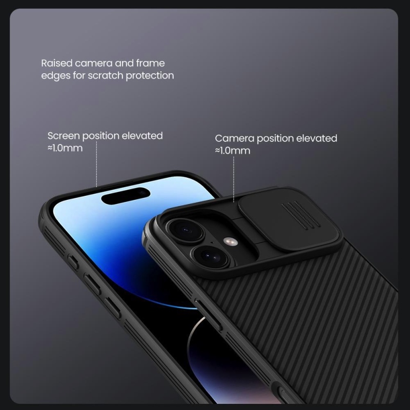 Nillkin CamShield PRO mágneses hátlap Apple iPhone 16-hoz Fekete