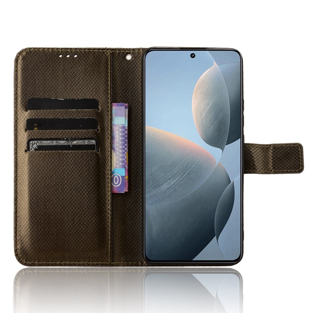 Csuklótáska a Xiaomi Poco X6 Pro 5G számára - barna színben