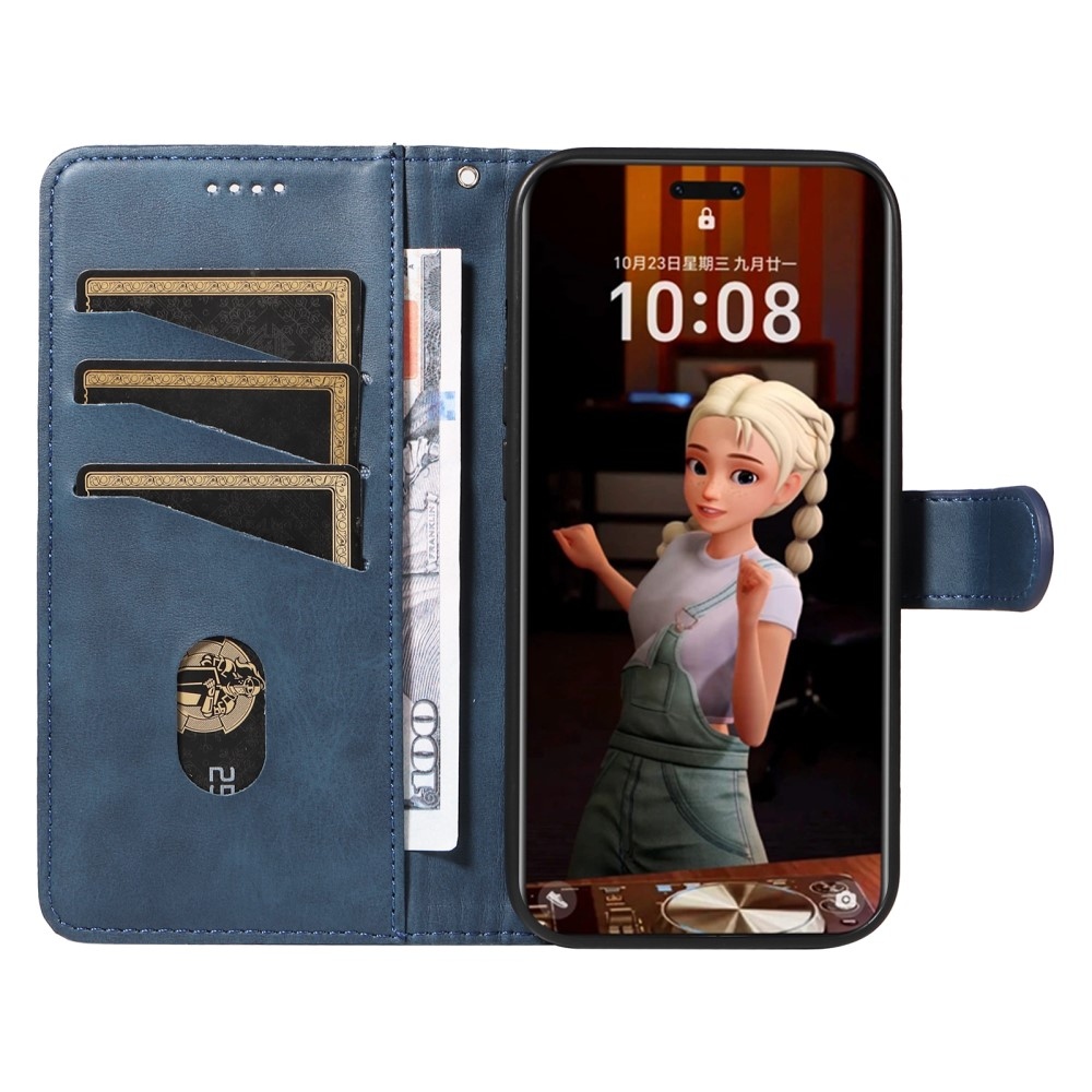 Póló alakú könyvtáska Honor Magic 7 Pro 5G számára - kék