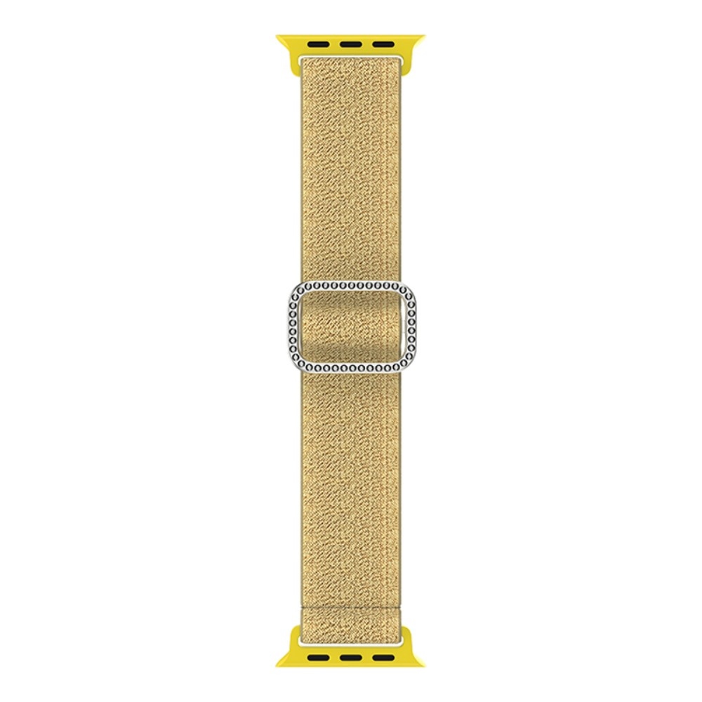 Dekoratív nejlon szíj Apple Watch Ultra/Ultra 2 49mm/SE/SE 2022/2023 44mm/9/8/7 45mm/6/5/4 44mm/3/2/1 42 mm-es Apple Watch Ultra/Ultra 2 49mm/SE/SE 2022/2023 44mm/9/8/7 45mm/6/5/4 44mm/3/2/1 42 mm - arany színű