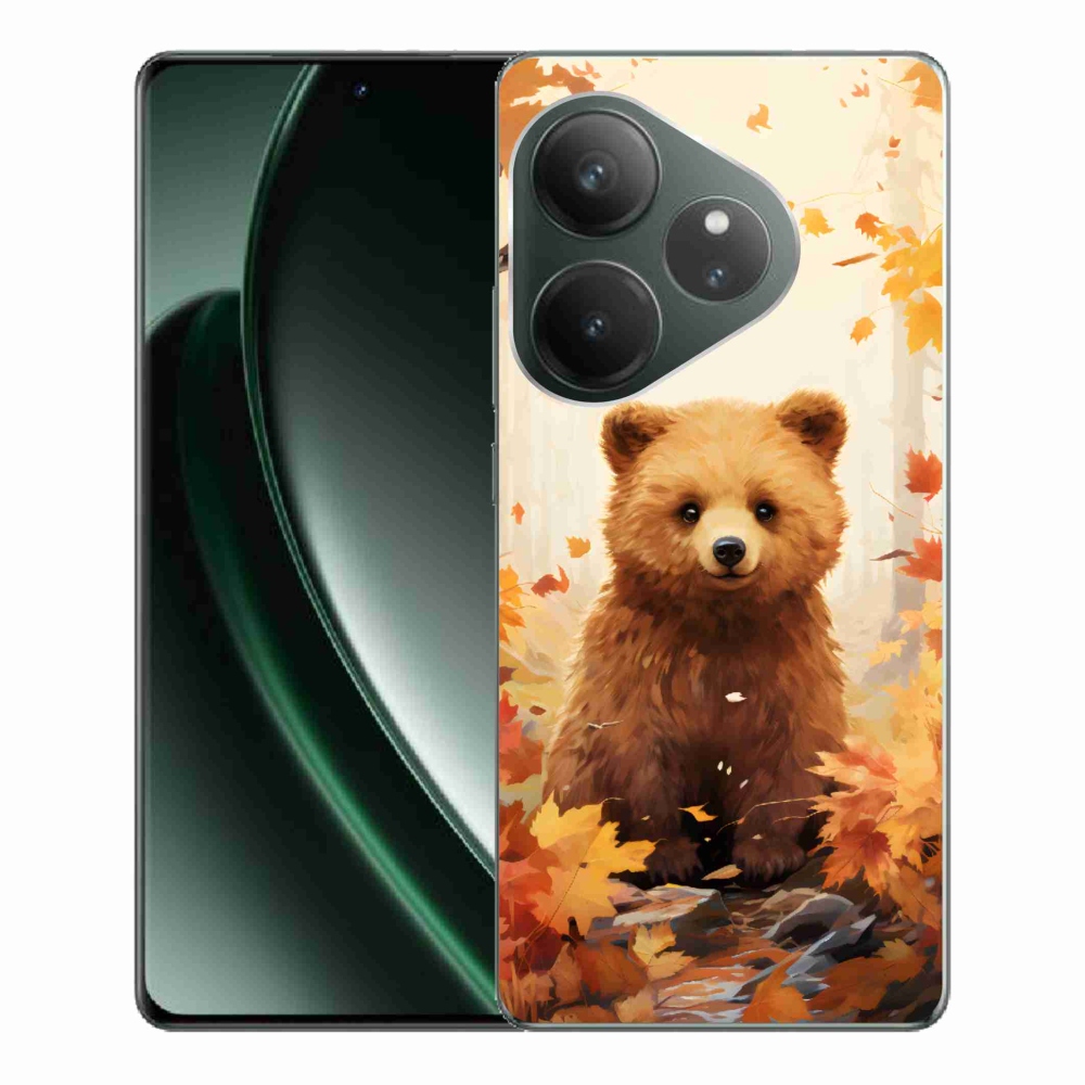 Zselés borítás mmCase a Realme GT 6 5G/GT 6T 5G - medve az erdőben