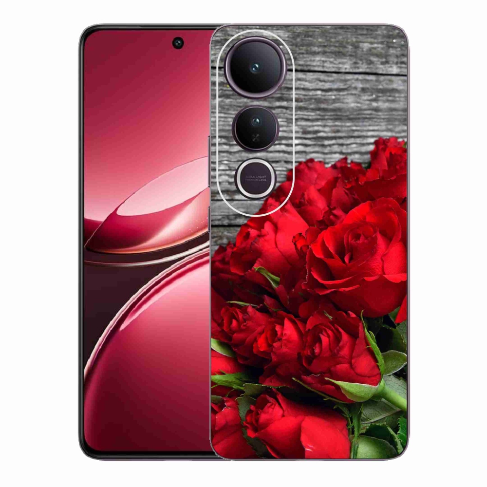 Gél borítás mmCase a Vivo V50 Lite 4G/5G-re - piros rózsa