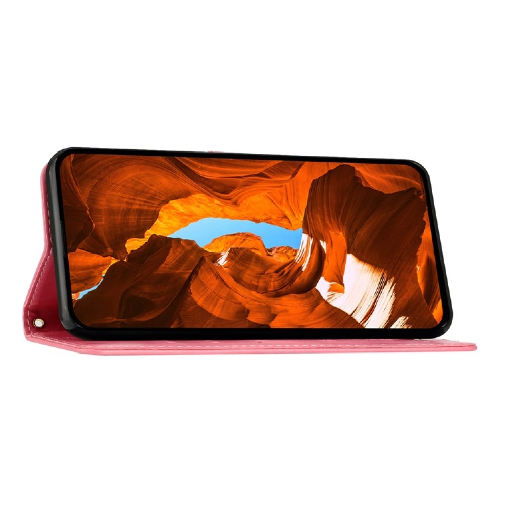 Virágok könyv tok iPhone 17 Pro készülékhez - rózsaszín