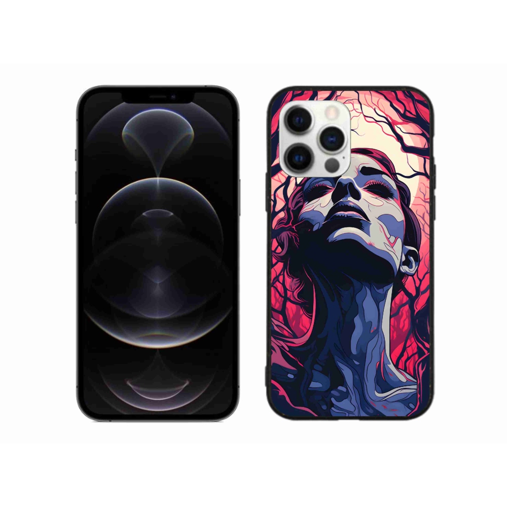 Zselés borítás mmCase iPhone 12 Pro Max készülékhez - absztrakt arc