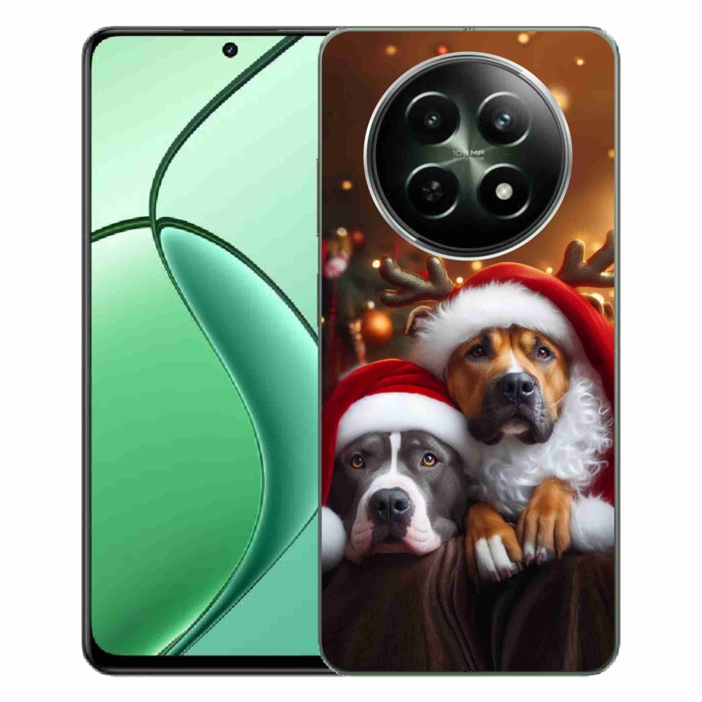 Gél borítás mmCase a Realme 12 5G/12x 5G számára - Karácsonyi kutyák