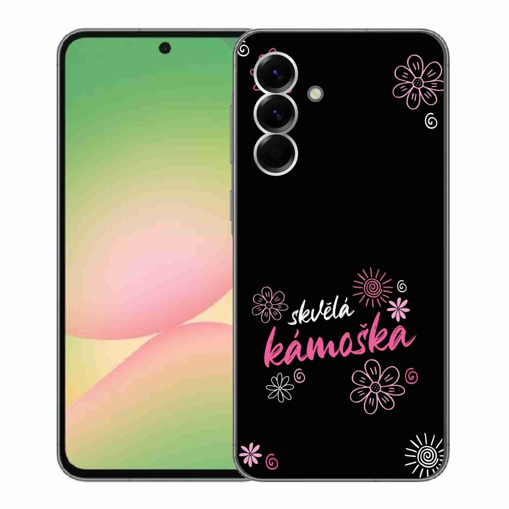 Gél borítás mmCase Samsung Galaxy A56 5G - nagyszerű haver fekete háttérrel