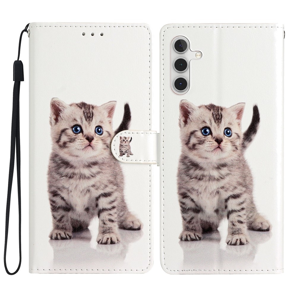 Egyedi könyvtáska Samsung Galaxy S25 FE készülékhez - cica