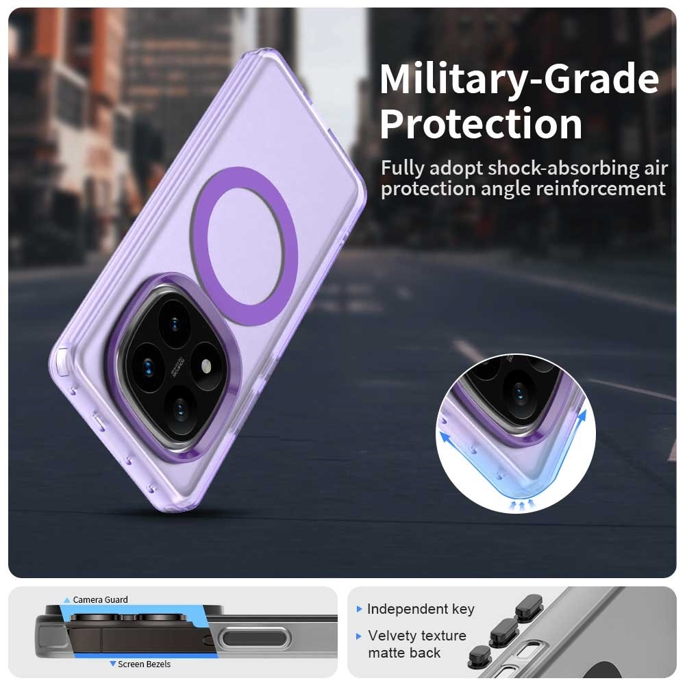 Candy zselés tok MagSafe-val a Xiaomi Redmi Note 14 Pro-ra - lila