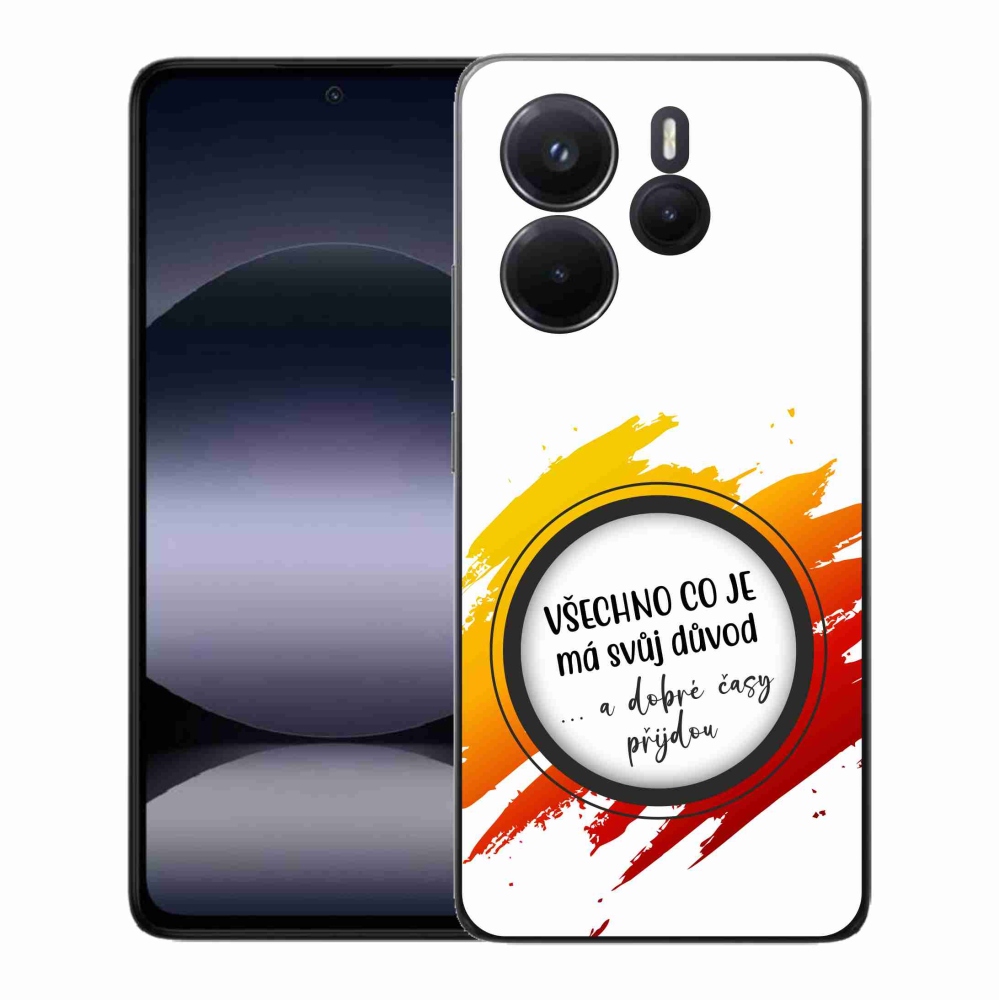 Gél borító mmCase a Xiaomi Redmi Note 14-hez - idézet 3 fehér háttér