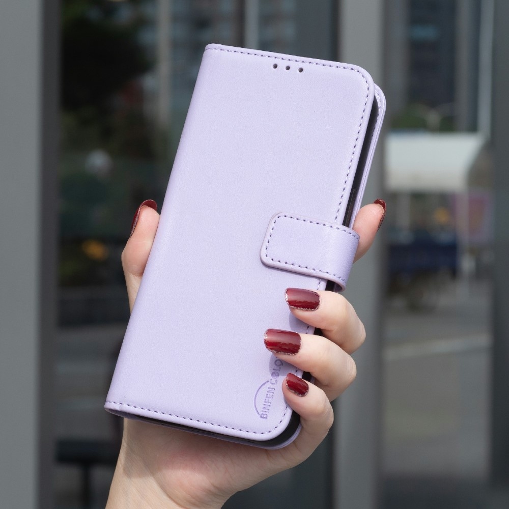 BNF könyvtáska Samsung Galaxy S25 Edge készülékhez - világos lila