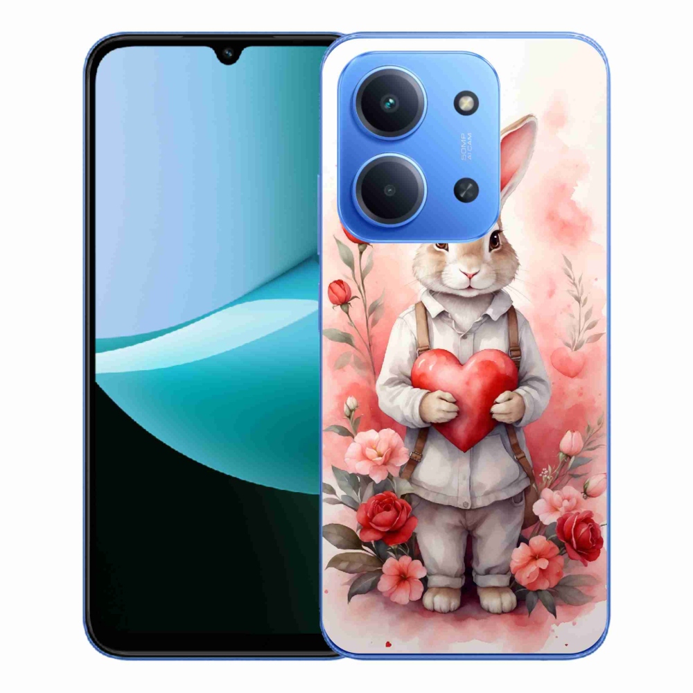 Gél borítás mmCase a Xiaomi Redmi 15C 4G/5G (173mm) - nyúl szívvel