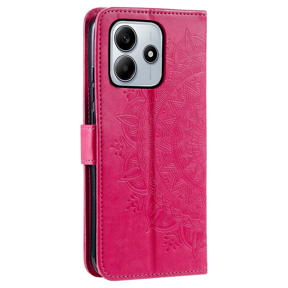 Mandala könyv tok Xiaomi Redmi Note 14 5G - rózsa