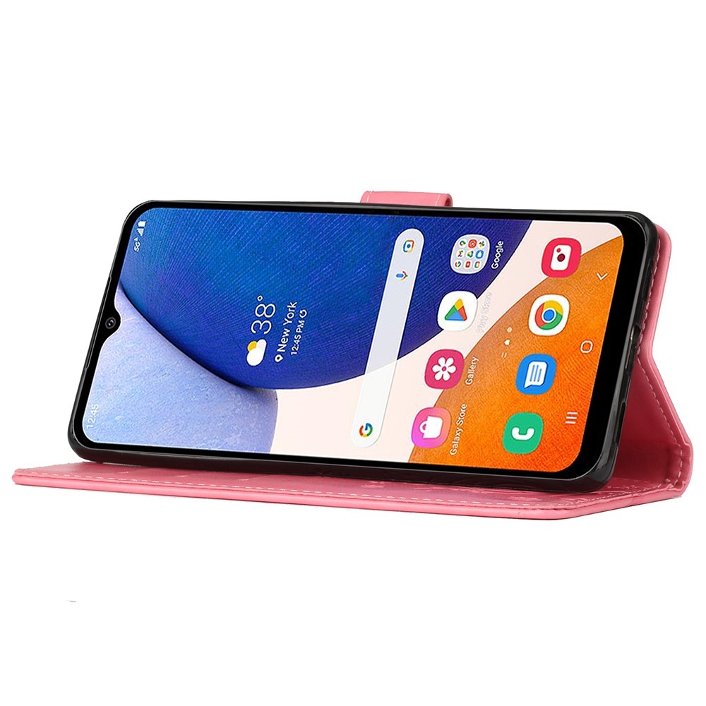 Virágok könyv tok Samsung Galaxy S23 FE készülékhez - rózsaszín