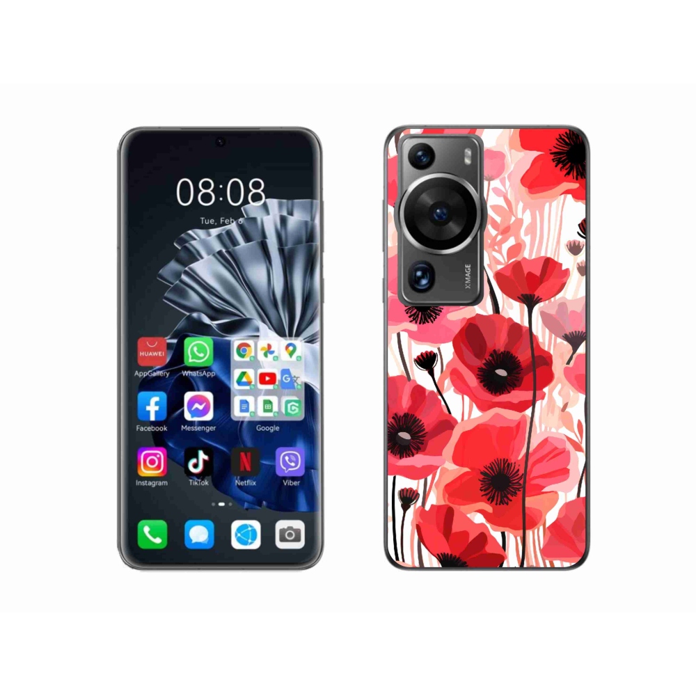 Gél borítás mmCase a Huawei P60 Pro készülékhez - mákos 1