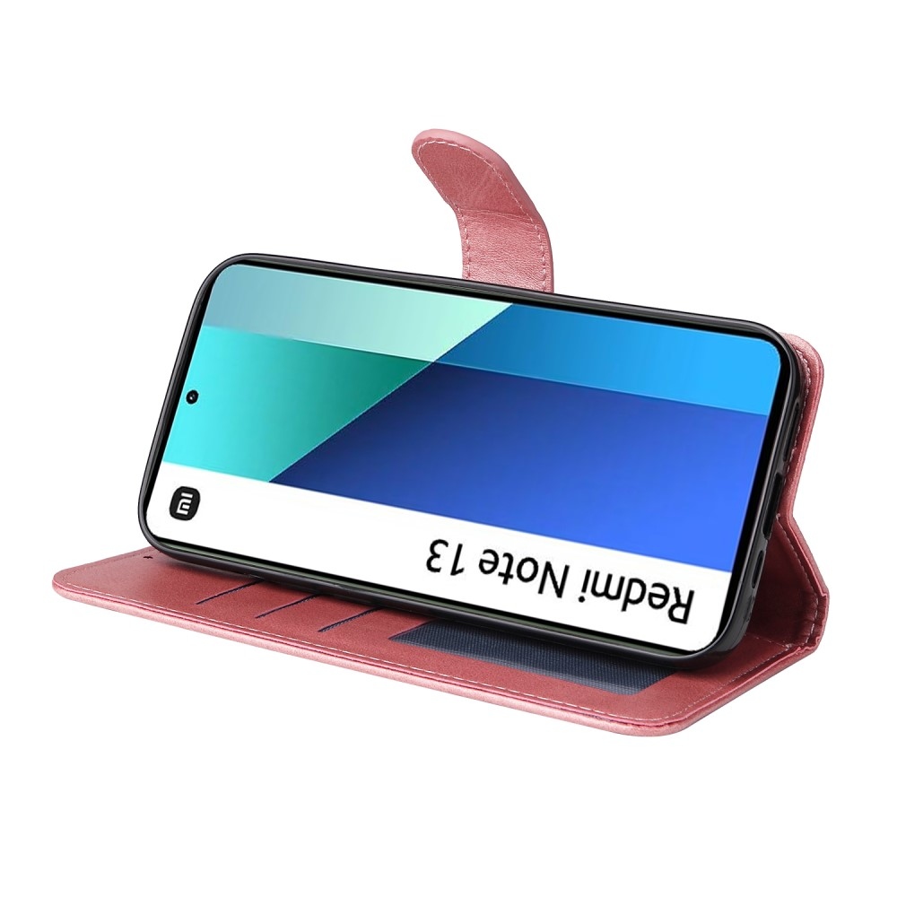 Tárcás könyv tok Xiaomi Redmi Note 13-hoz - rózsaszín