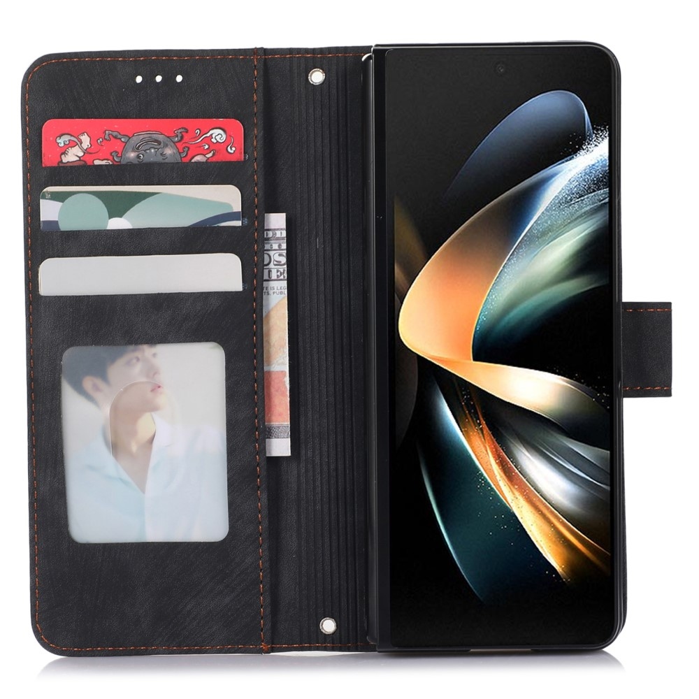 Tárcás könyvtáska Samsung Galaxy Z Fold5 5G - fekete