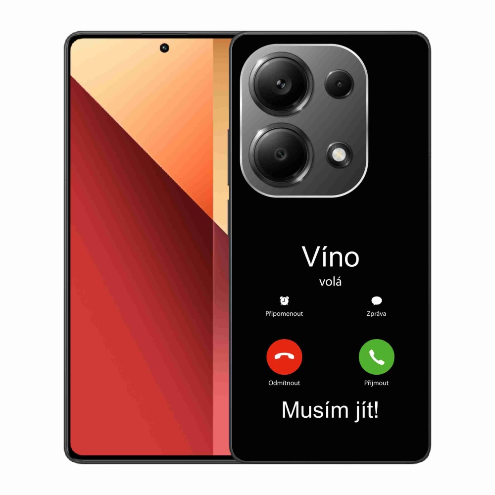 Gél borítás mmCase a Xiaomi Redmi Note 13 Pro 4G/Poco M6 Pro számára - bor hívások fekete háttérrel