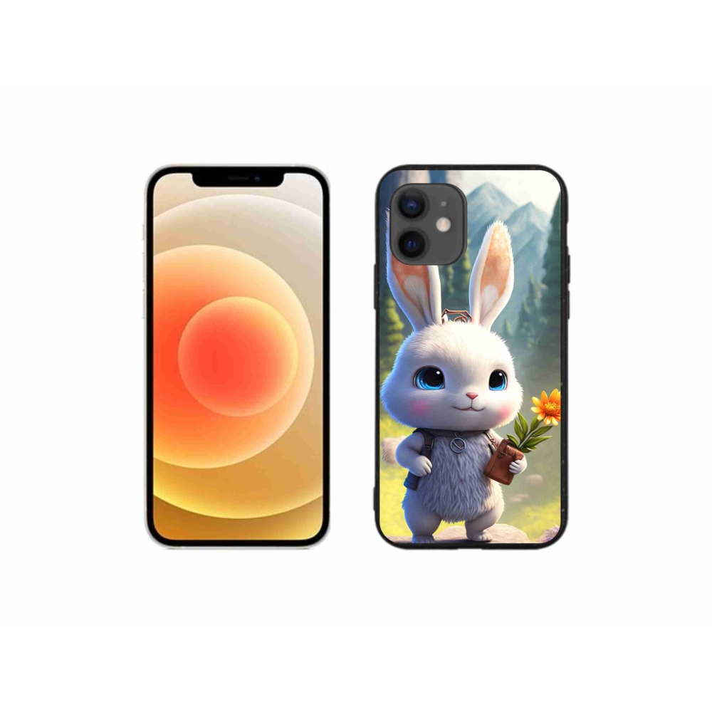 Gél borítás mmCase iPhone 12 mini készülékhez - aranyos nyuszi