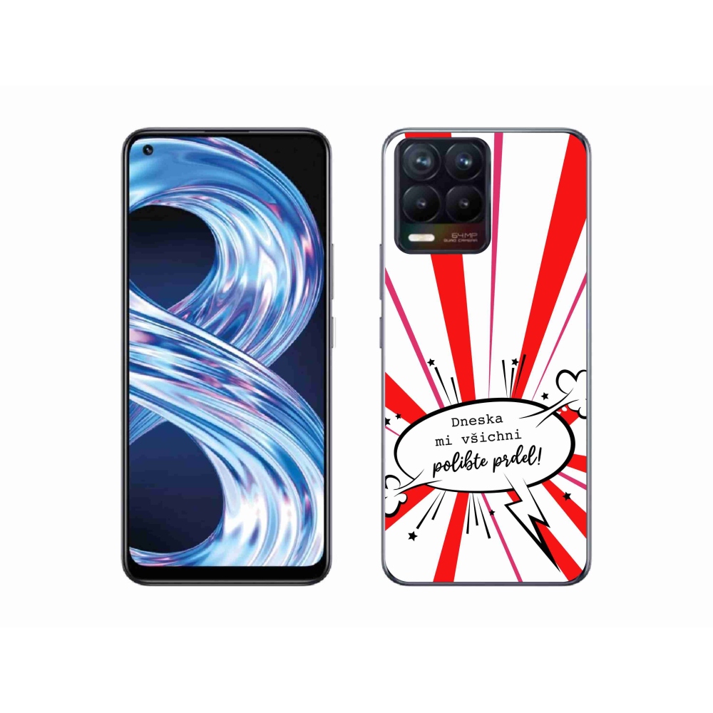 Gél borító mmCase a Realme 8 4G-hez - vicces szöveg 15 fehér háttérrel