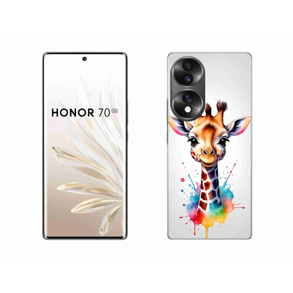Zselés borítás mmCase a Honor 70-hez - zsiráf 1