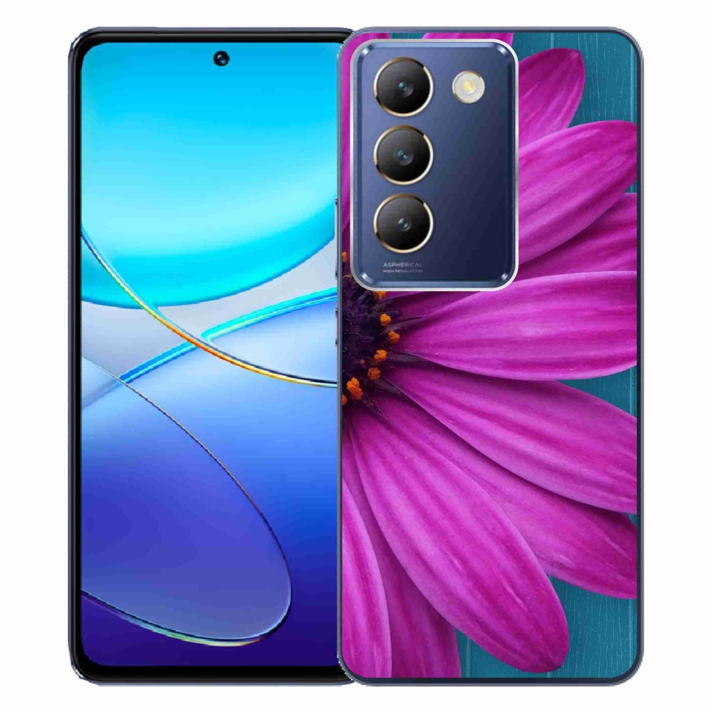 Gél tok mmCase a Vivo V40 SE 4G/5G készülékhez - lila százszorszép