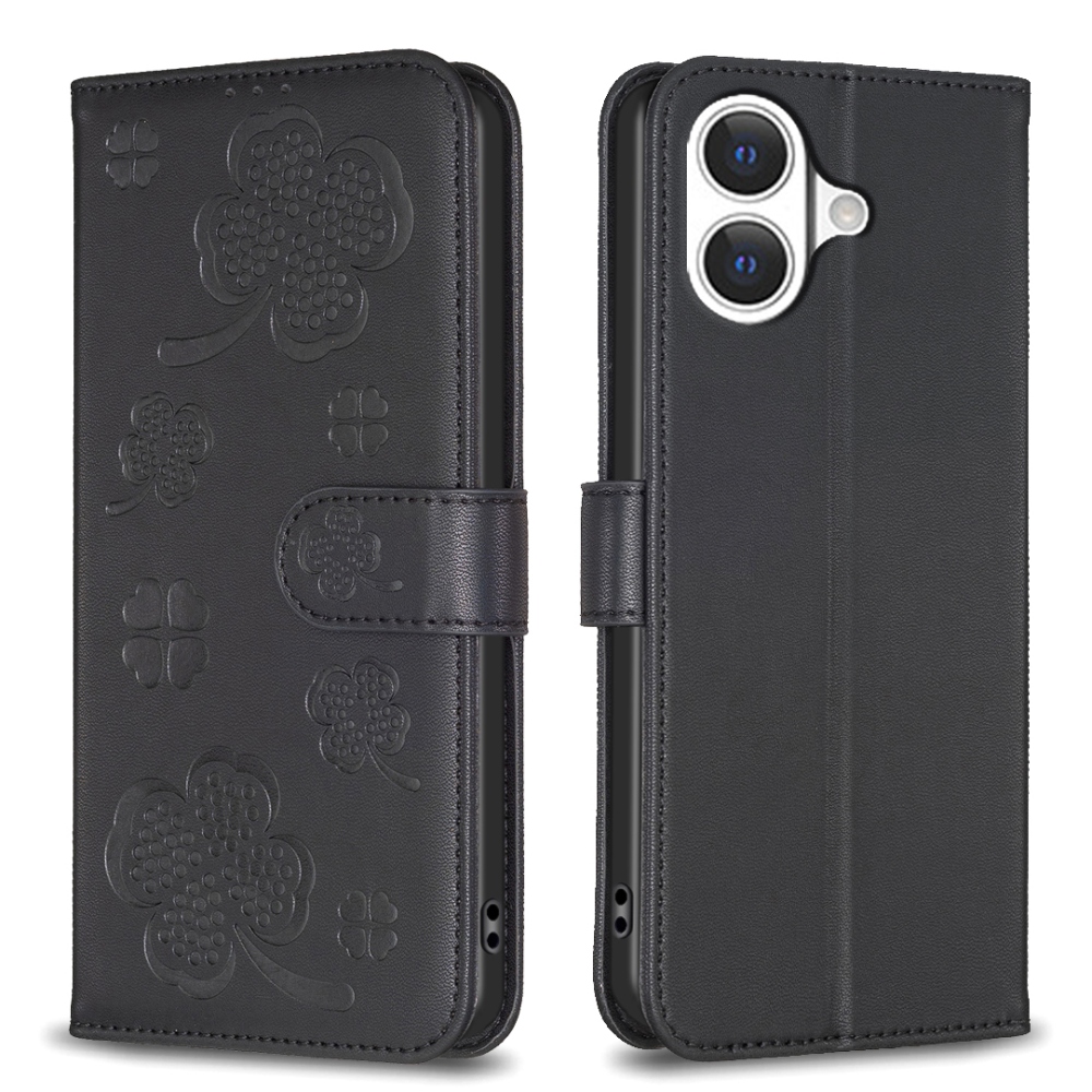 Clover könyvtáska iPhone 17 készülékhez - fekete