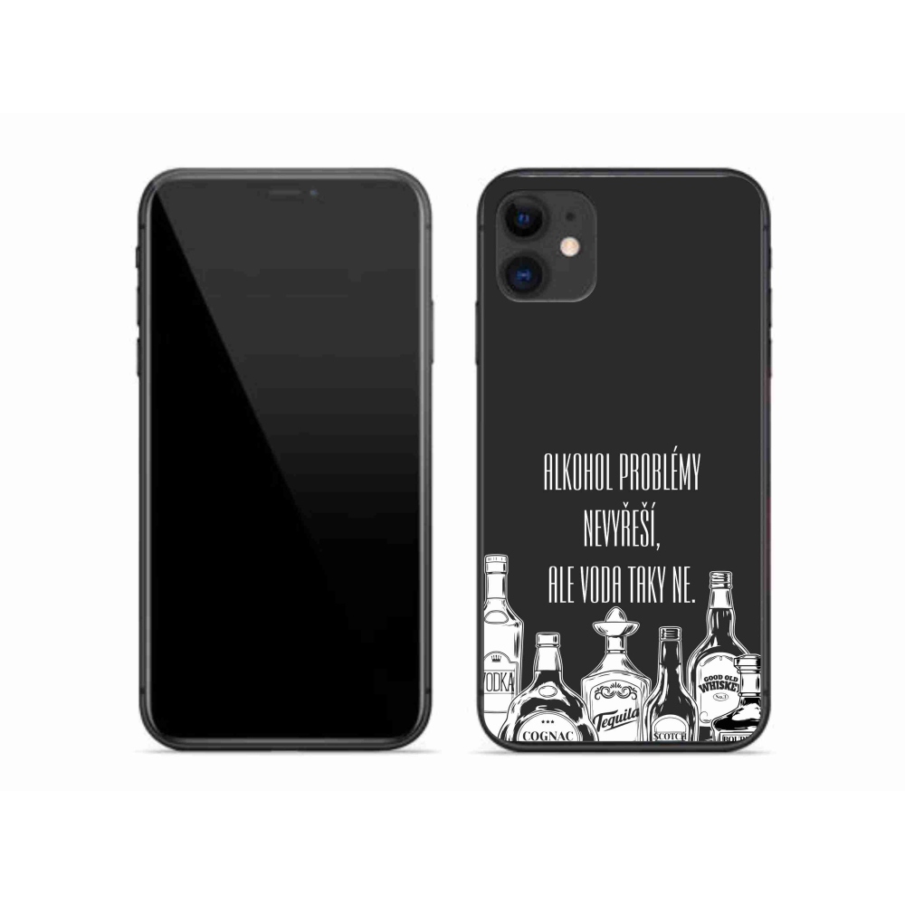 Gél borítás mmCase iPhone 11 készülékhez - vicces szöveg fekete háttérrel