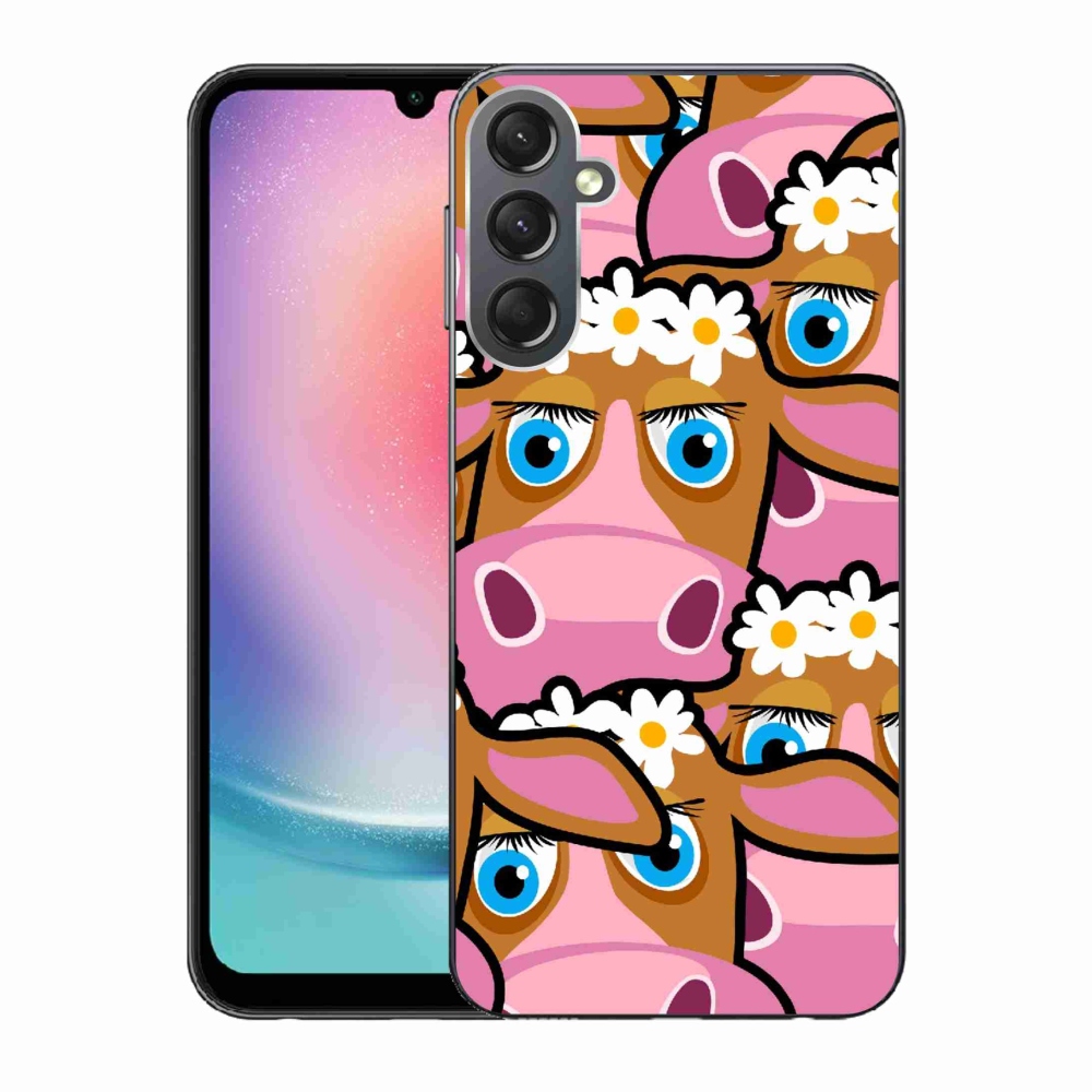Gél borítás mmCase Samsung Galaxy A24 készülékhez - rajzfilmtehenek