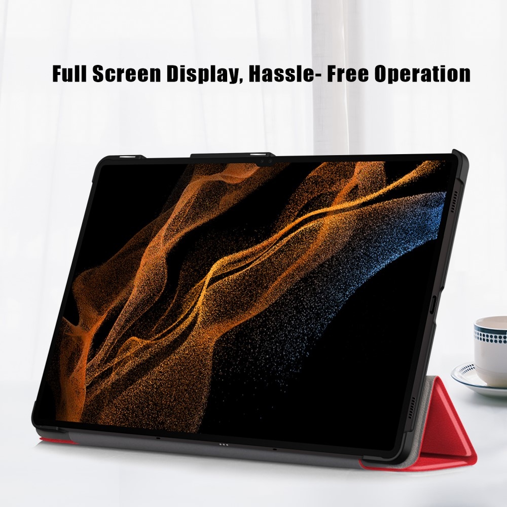 Ügyes záró tok Samsung Galaxy Tab S9 Ultra/Tab S10 Ultra - piros