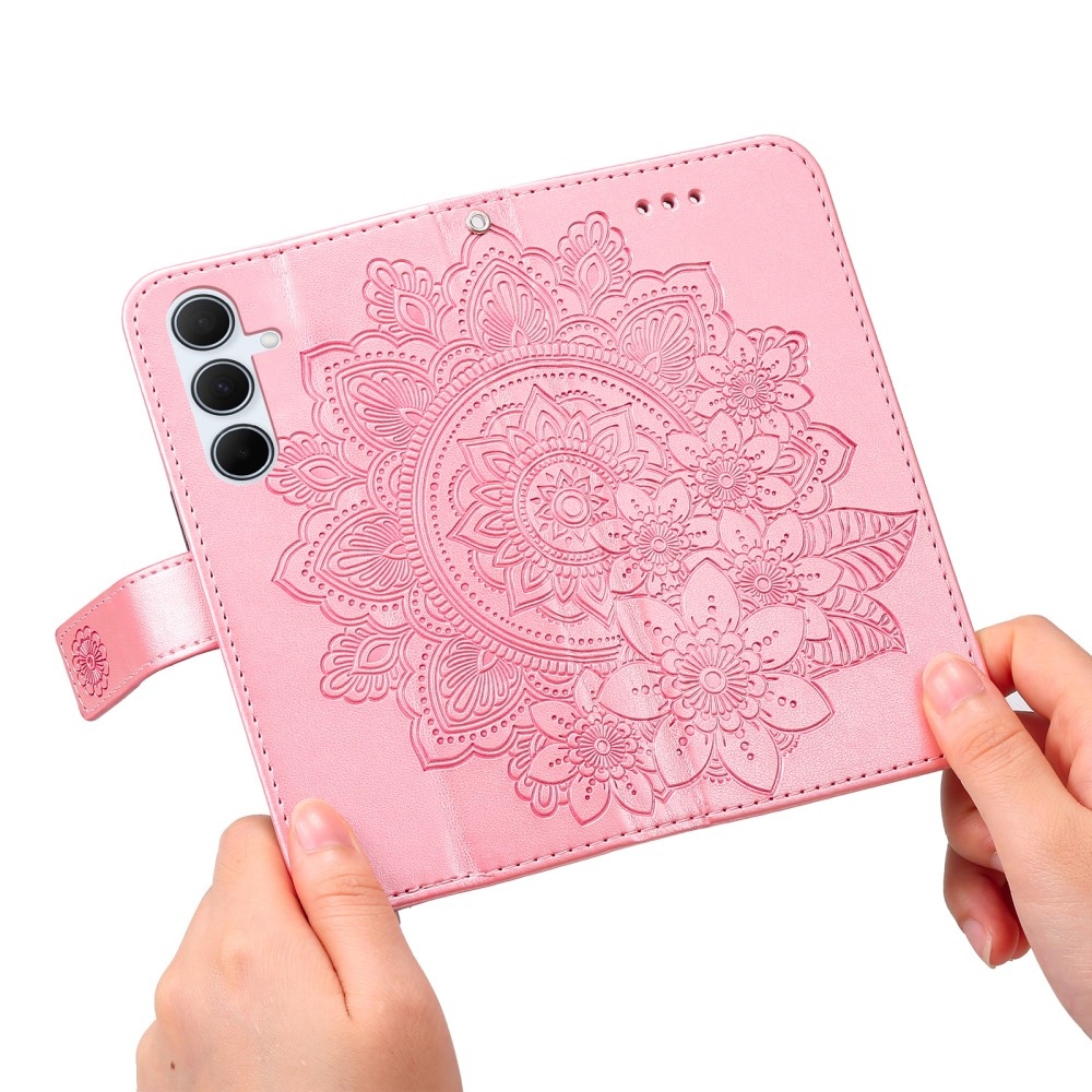 Mandala könyvtáska Samsung Galaxy A36 5G/A56 5G - rózsaszínű