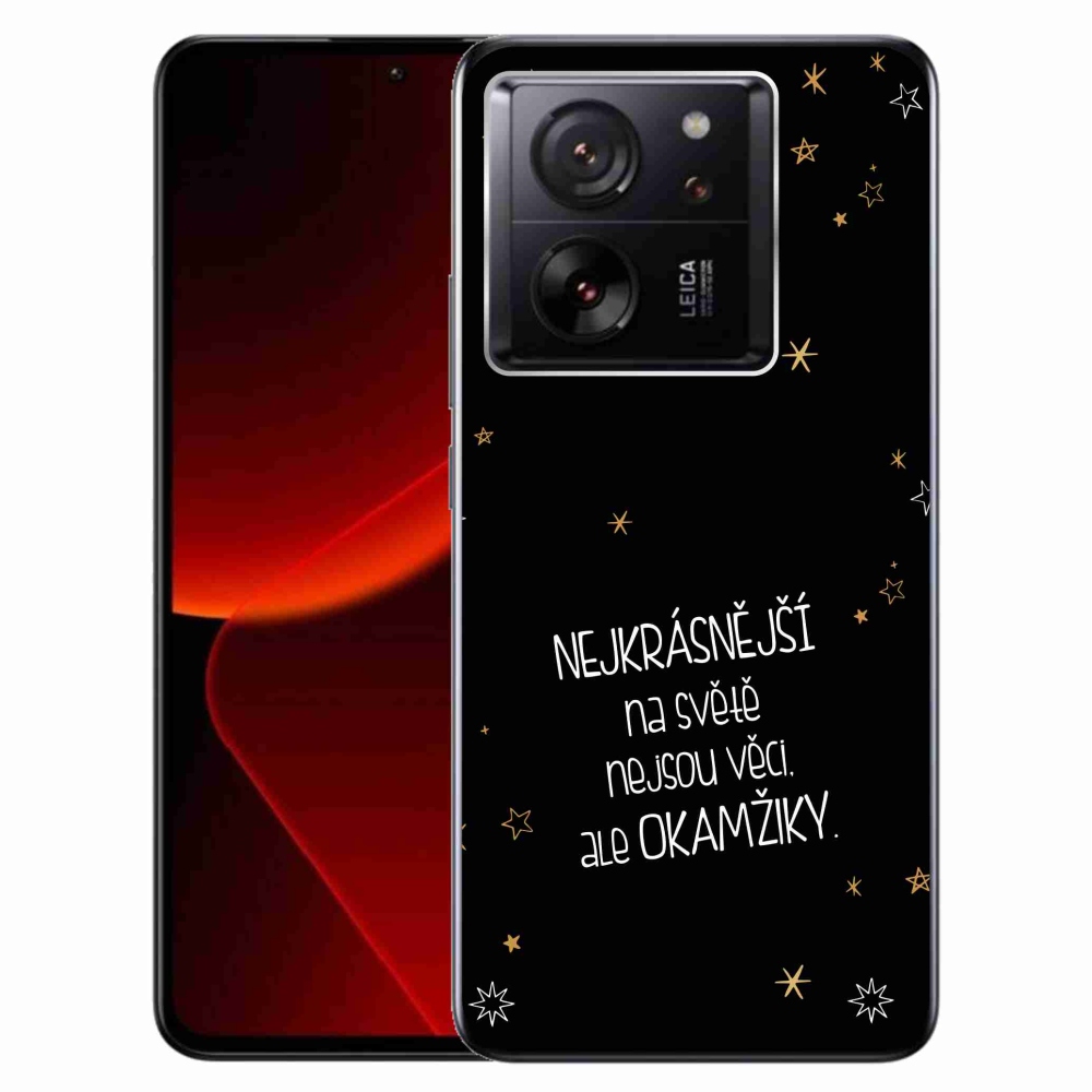 Gél borítás mmCase a Xiaomi 13T/13T Pro számára - idézem 4 fekete háttér