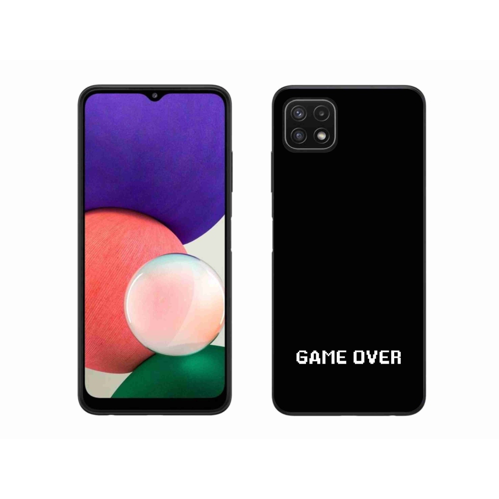 Gél borítás mmCase Samsung Galaxy A22 5G - játék fekete háttérrel